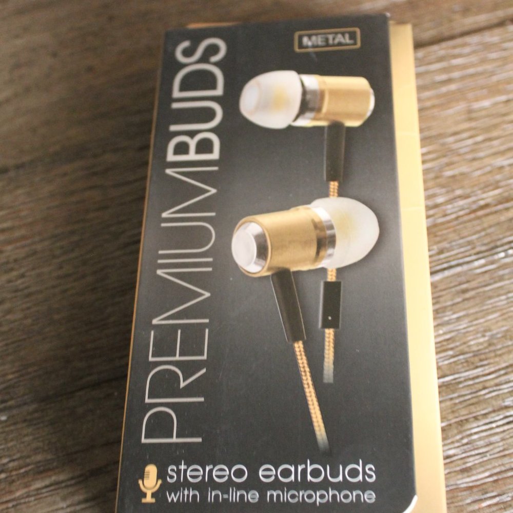 SENTRY METAL EAR  BUDS WITH IN LINE MICROPHONE NEW METAL